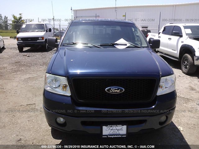 1FTPX14526NA70357 - 2006 FORD F150 Niebieski zdjęcie 6