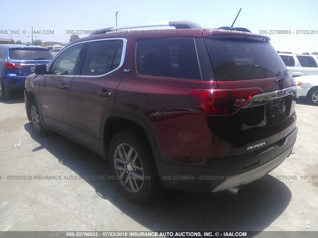 1GKKNMLS9JZ147028 - 2018 GMC ACADIA SLT-1 MAROON photo 3