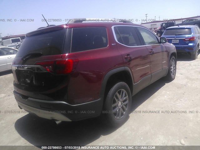 1GKKNMLS9JZ147028 - 2018 GMC ACADIA SLT-1 MAROON photo 4