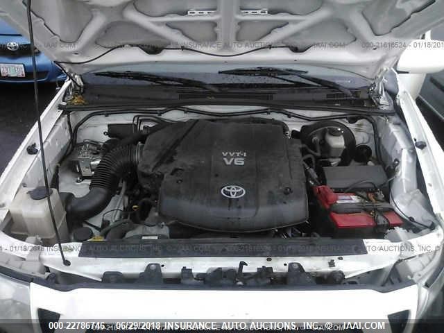 3TMJU62N65M003977 - 2005 TOYOTA TACOMA DOUBLE CAB PRERUNNER WHITE photo 10