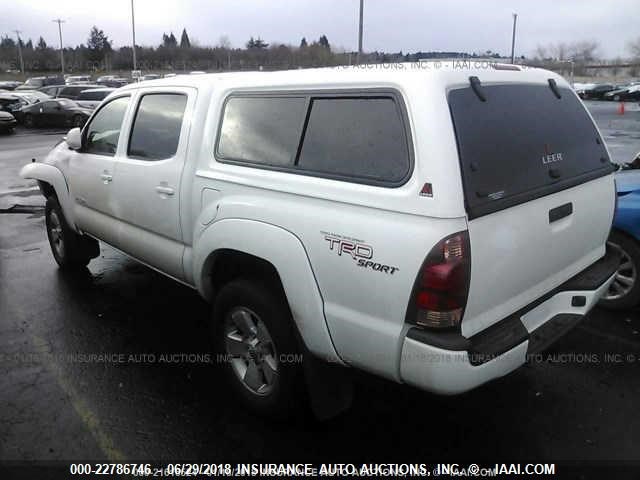 3TMJU62N65M003977 - 2005 TOYOTA TACOMA DOUBLE CAB PRERUNNER WHITE photo 3