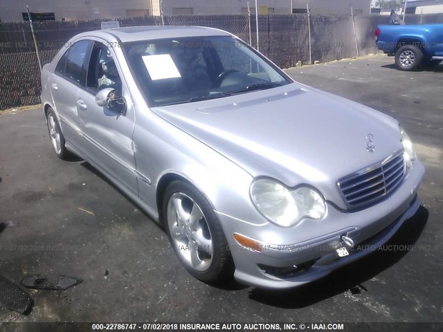 WDBRF40J95F566067 - 2005 MERCEDES-BENZ C 230K SPORT SEDAN SILVER photo 1