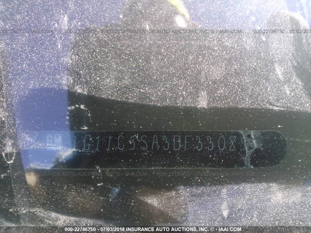 1G11C5SA3DF330855 - 2013 CHEVROLET MALIBU 1LT WHITE photo 9