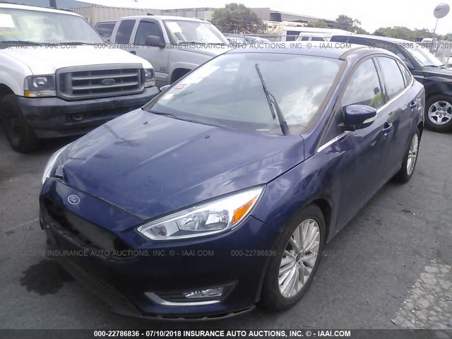 1FADP3J21HL238891 - 2017 FORD FOCUS TITANIUM BLUE photo 2