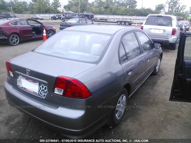 2HGES16325H556922 - 2005 HONDA CIVIC DX VP ნაცრისფერი ფოტო 4