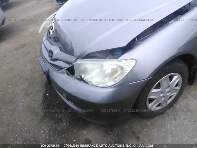 2HGES16325H556922 - 2005 HONDA CIVIC DX VP ნაცრისფერი ფოტო 6