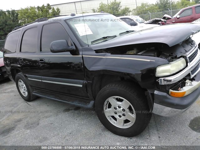 1GNEC13T15R157135 - 2005 CHEVROLET TAHOE C1500 BLACK photo 1