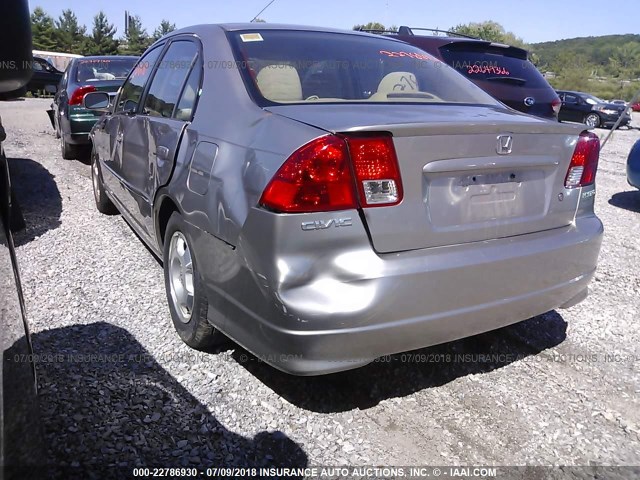 JHMES95624S002438 - 2004 HONDA CIVIC HYBRID SILVER photo 3