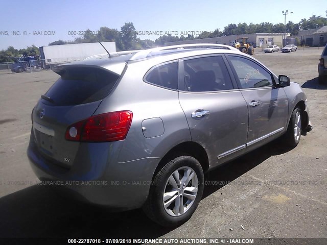 JN8AS5MT9CW250360 - 2012 NISSAN ROGUE S/SV SILVER photo 4