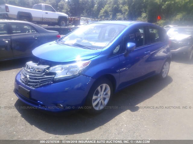 3N1CE2CP9FL441367 - 2015 NISSAN VERSA NOTE S/S PLUS/SV/SL/SR BLUE photo 2