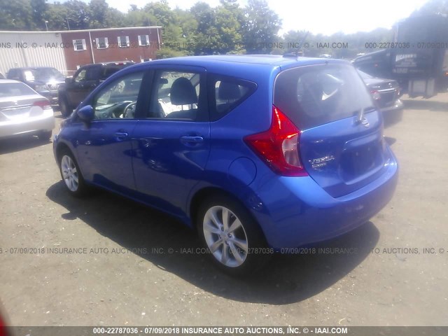 3N1CE2CP9FL441367 - 2015 NISSAN VERSA NOTE S/S PLUS/SV/SL/SR BLUE photo 3