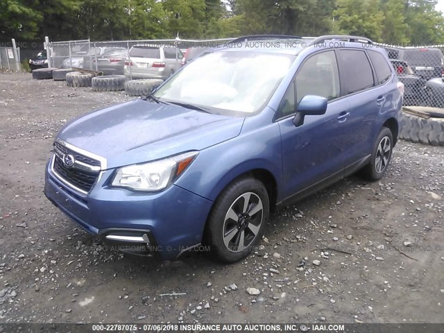 JF2SJAGC8JH559540 - 2018 SUBARU FORESTER 2.5I PREMIUM BLUE photo 2