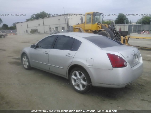 1N4BA41E04C889223 - 2004 NISSAN MAXIMA SE/SL SILVER photo 3