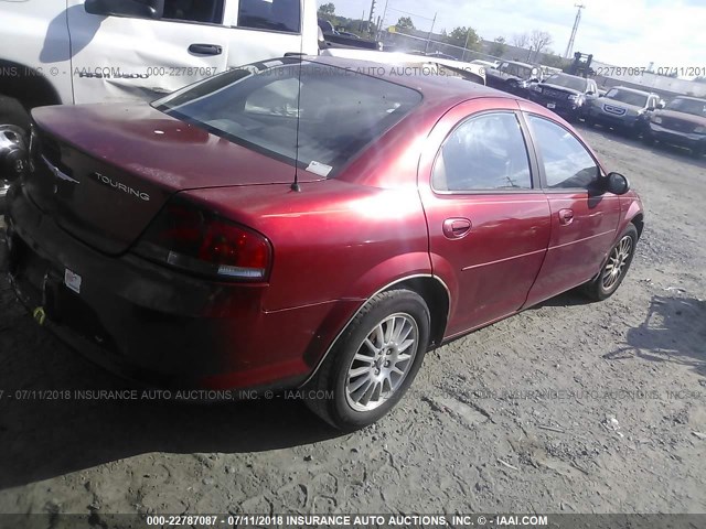 1C3EL56RX6N113891 - 2006 CHRYSLER SEBRING TOURING RED photo 4