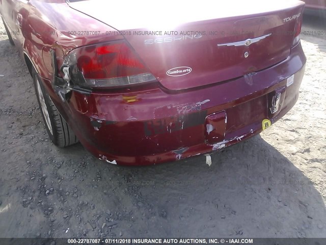 1C3EL56RX6N113891 - 2006 CHRYSLER SEBRING TOURING RED photo 6