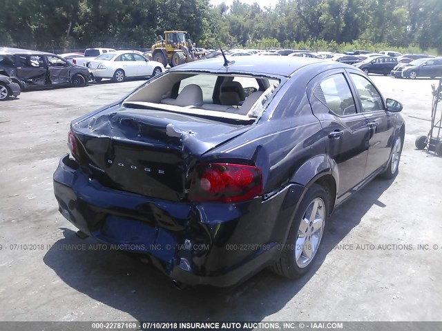 1B3BD2FG1BN546343 - 2011 DODGE AVENGER LUX BLUE photo 4