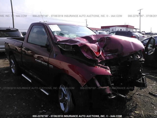 3C6JD7AT7CG257948 - 2012 DODGE RAM 1500 ST MAROON photo 1