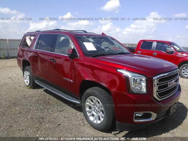 1GKS2HKCXFR696349 - 2015 GMC YUKON XL K1500 SLT RED photo 6