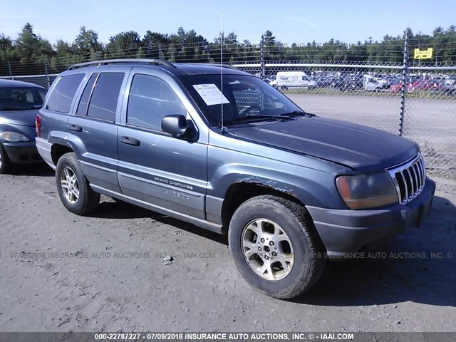 1J4GW48S12C139768 - 2002 JEEP GRAND CHEROKEE LAREDO BLUE photo 1