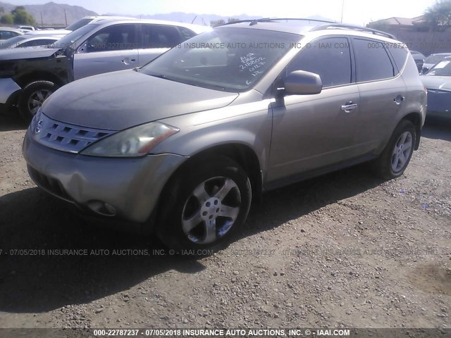 JN8AZ08T64W218802 - 2004 NISSAN MURANO SL/SE GRAY photo 2