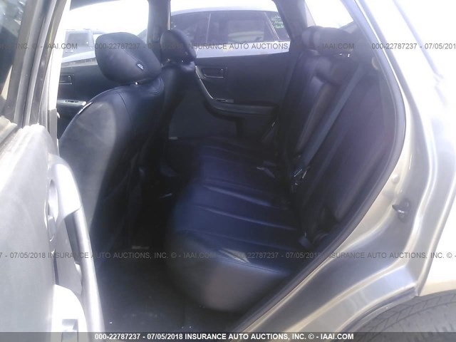 JN8AZ08T64W218802 - 2004 NISSAN MURANO SL/SE GRAY photo 8