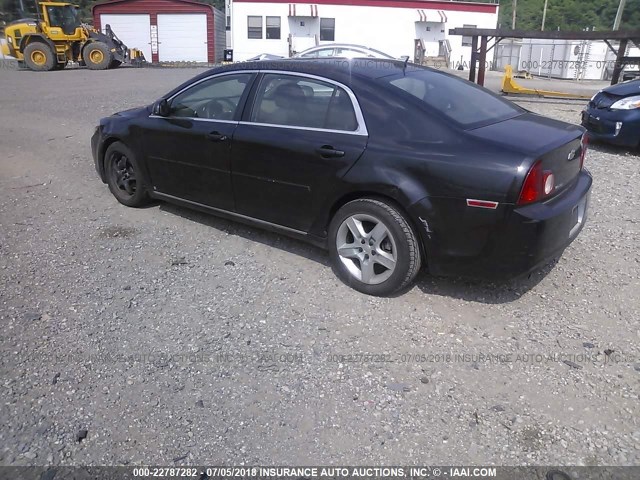 1G1ZH57B39F260481 - 2009 CHEVROLET MALIBU 1LT BLACK photo 3