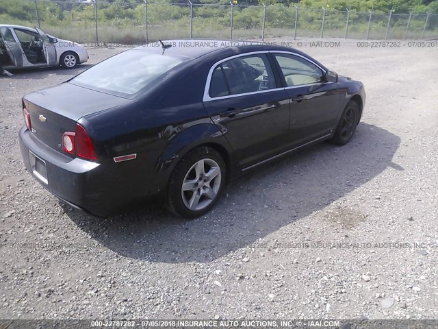 1G1ZH57B39F260481 - 2009 CHEVROLET MALIBU 1LT BLACK photo 4