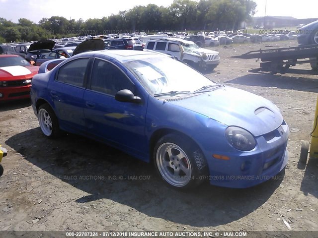 1B3ES66S54D535658 - 2004 DODGE NEON SRT-4 BLUE photo 1