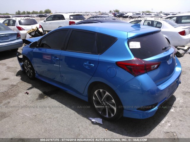 JTNKARJEXGJ518010 - 2016 TOYOTA SCION IM Light Blue photo 3