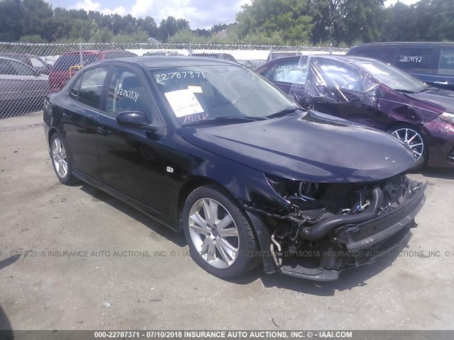 YS3FH41U281109683 - 2008 SAAB 9-3 AERO BLACK photo 1