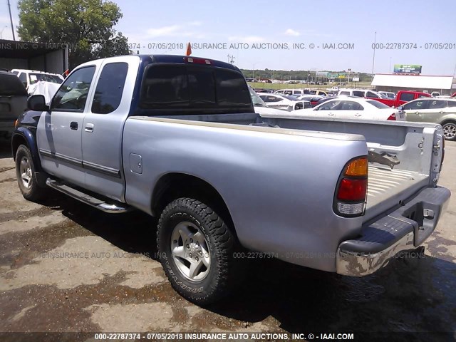 5TBBT44133S403734 - 2003 TOYOTA TUNDRA ACCESS CAB SR5 SILVER photo 3