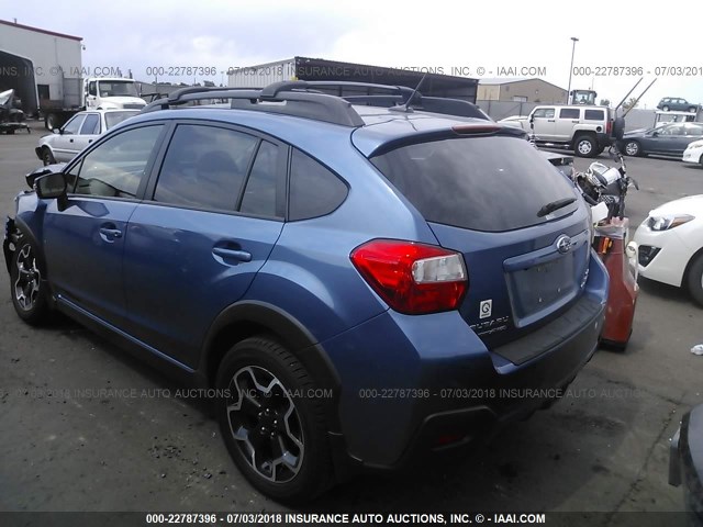 JF2GPAMC4F8323516 - 2015 SUBARU XV CROSSTREK 2.0 LIMITED BLUE photo 3