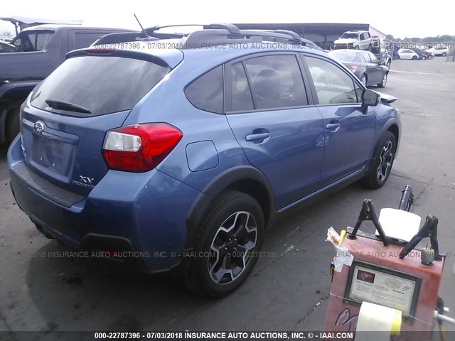 JF2GPAMC4F8323516 - 2015 SUBARU XV CROSSTREK 2.0 LIMITED BLUE photo 4