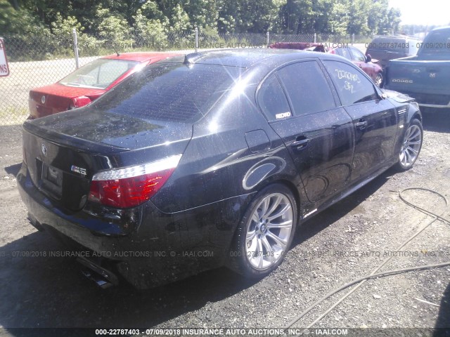 WBSNB93588CX10651 - 2008 BMW M5 BLACK photo 4