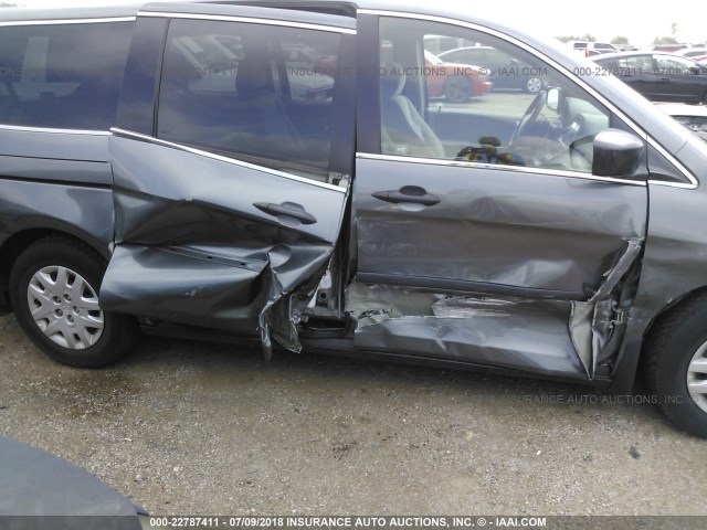 5FNRL38277B091026 - 2007 HONDA ODYSSEY LX GRAY photo 6