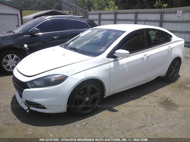 1C3CDFBA0DD322621 - 2013 DODGE DART SXT WHITE photo 2