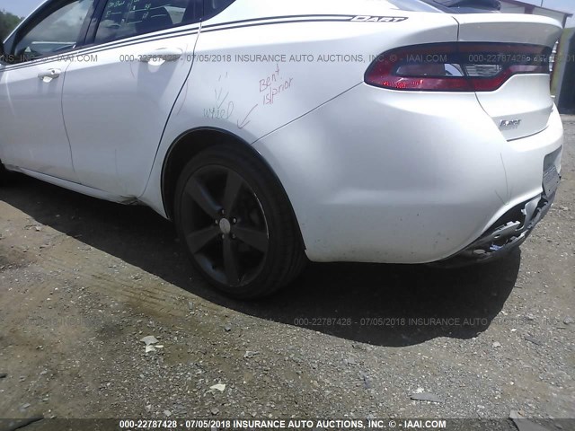 1C3CDFBA0DD322621 - 2013 DODGE DART SXT WHITE photo 6