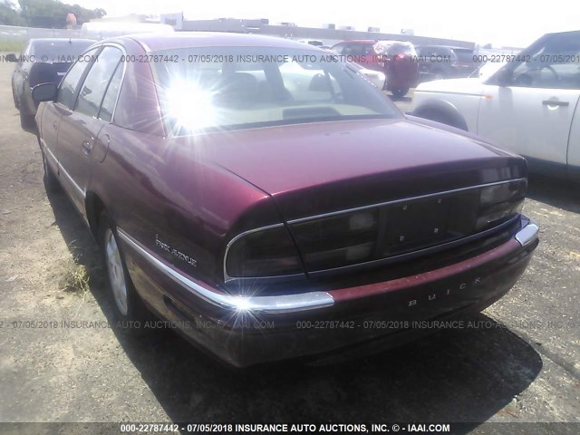 1G4CW54K014265219 - 2001 BUICK PARK AVENUE  BURGUNDY photo 3