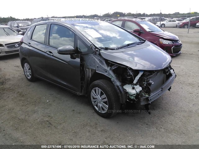 JHMGK5H53GX033306 - 2016 HONDA FIT LX GRAY photo 1