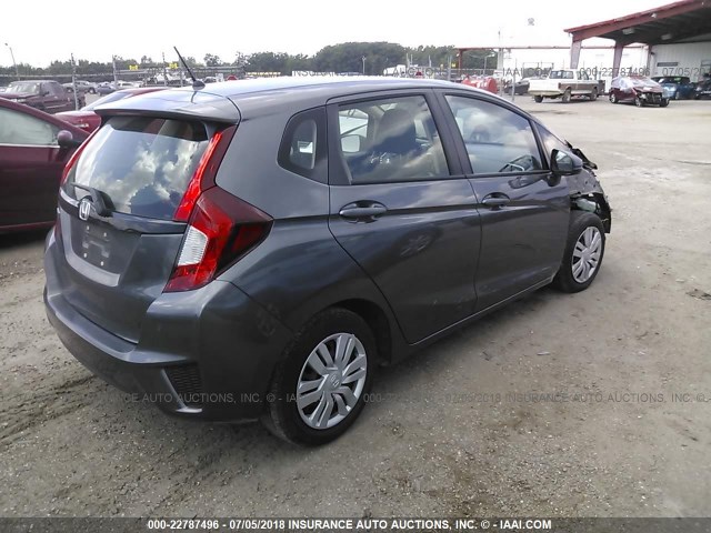 JHMGK5H53GX033306 - 2016 HONDA FIT LX GRAY photo 4