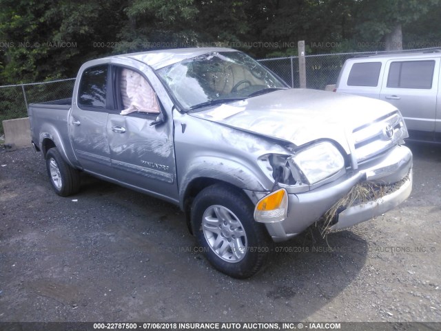 5TBDT44116S525487 - 2006 TOYOTA TUNDRA DOUBLE CAB SR5 SILVER photo 1
