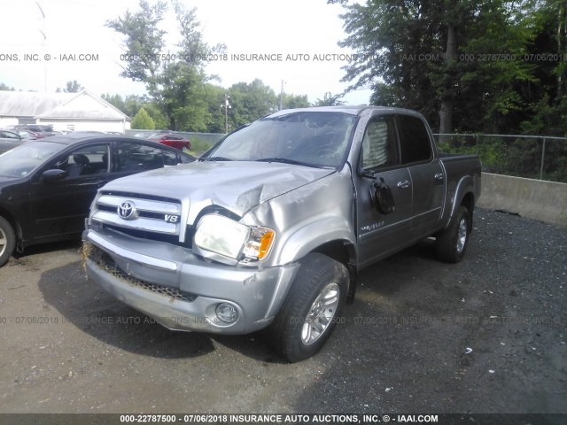 5TBDT44116S525487 - 2006 TOYOTA TUNDRA DOUBLE CAB SR5 SILVER photo 2