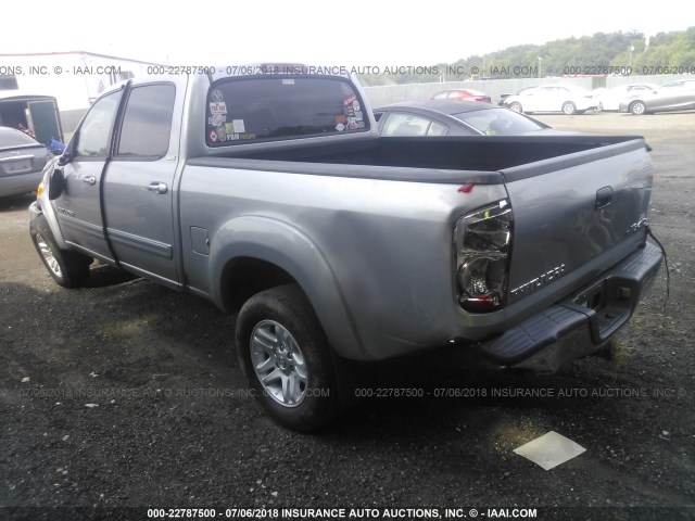 5TBDT44116S525487 - 2006 TOYOTA TUNDRA DOUBLE CAB SR5 SILVER photo 3