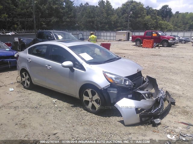 KNADN4A30C6052200 - 2012 KIA RIO EX/SX SILVER photo 1