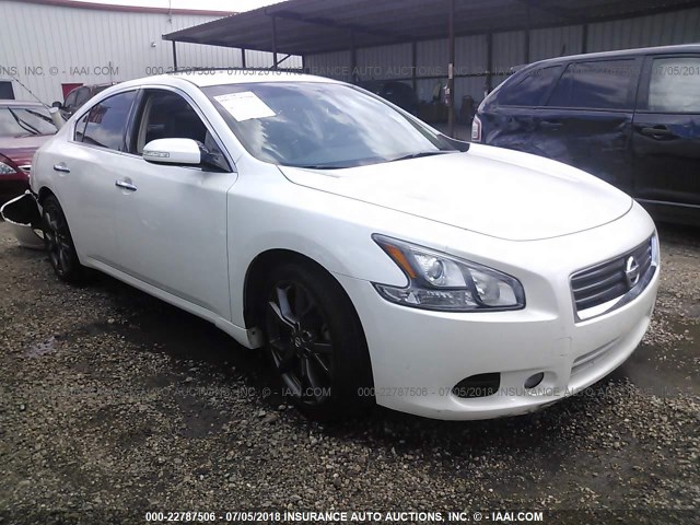 1N4AA5AP9EC912910 - 2014 NISSAN MAXIMA S/SV WHITE photo 1