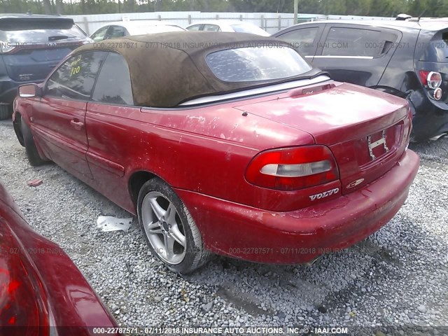 YVINC56D9YJ010157 - 2000 VOLVO C70 TURBO RED photo 3