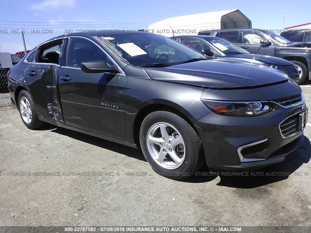 1G1ZB5ST5HF251457 - 2017 CHEVROLET MALIBU LS ნაცრისფერი ფოტო 1