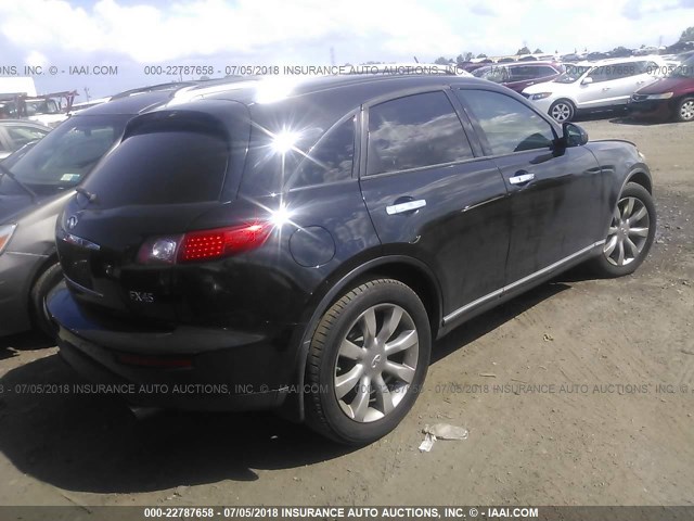 JNRBS08W44X401219 - 2004 INFINITI FX45 BLACK photo 4