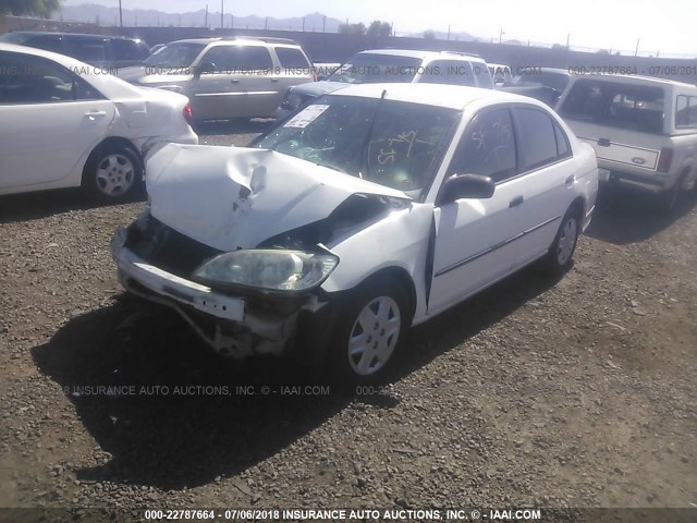 2HGES16414H642021 - 2004 HONDA CIVIC DX WHITE photo 2