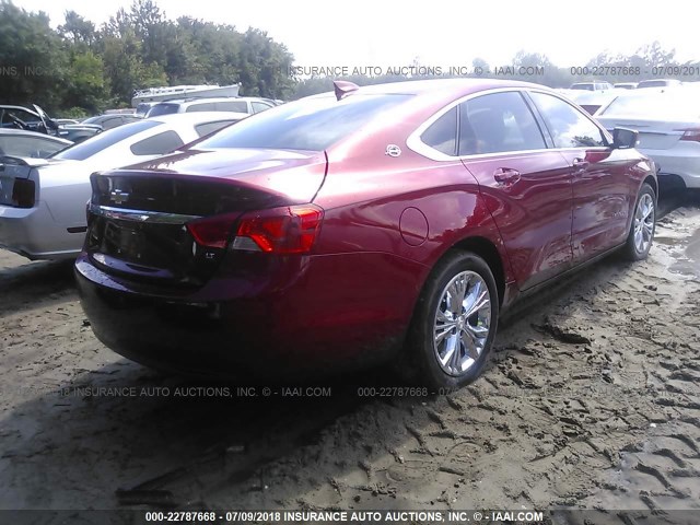 2G1125S38F9213143 - 2015 CHEVROLET IMPALA LT RED photo 4